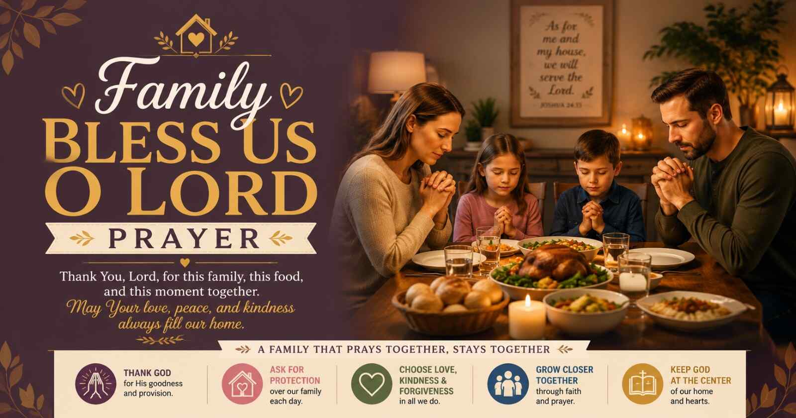 Family Bless Us O Lord Prayer