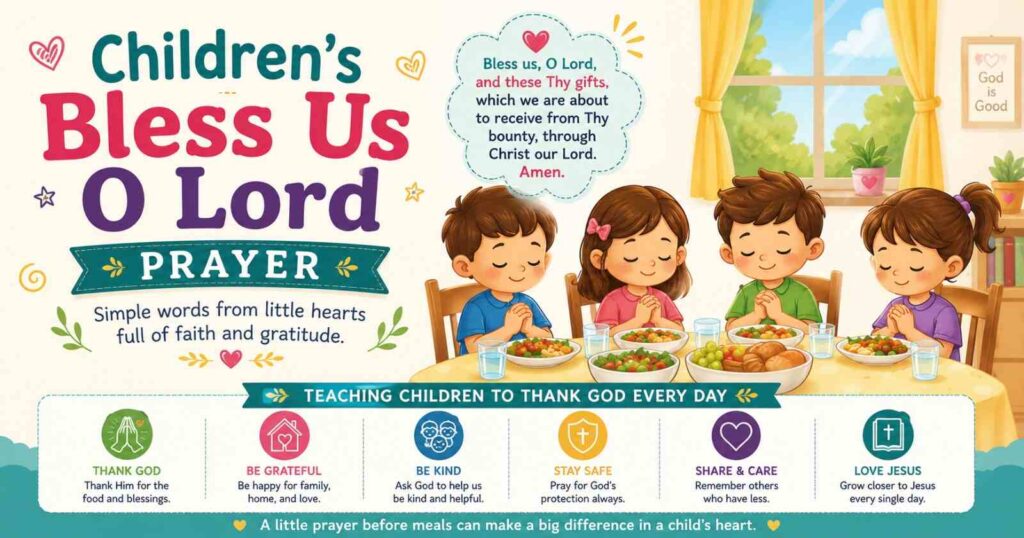 Children's Bless Us O Lord Prayer